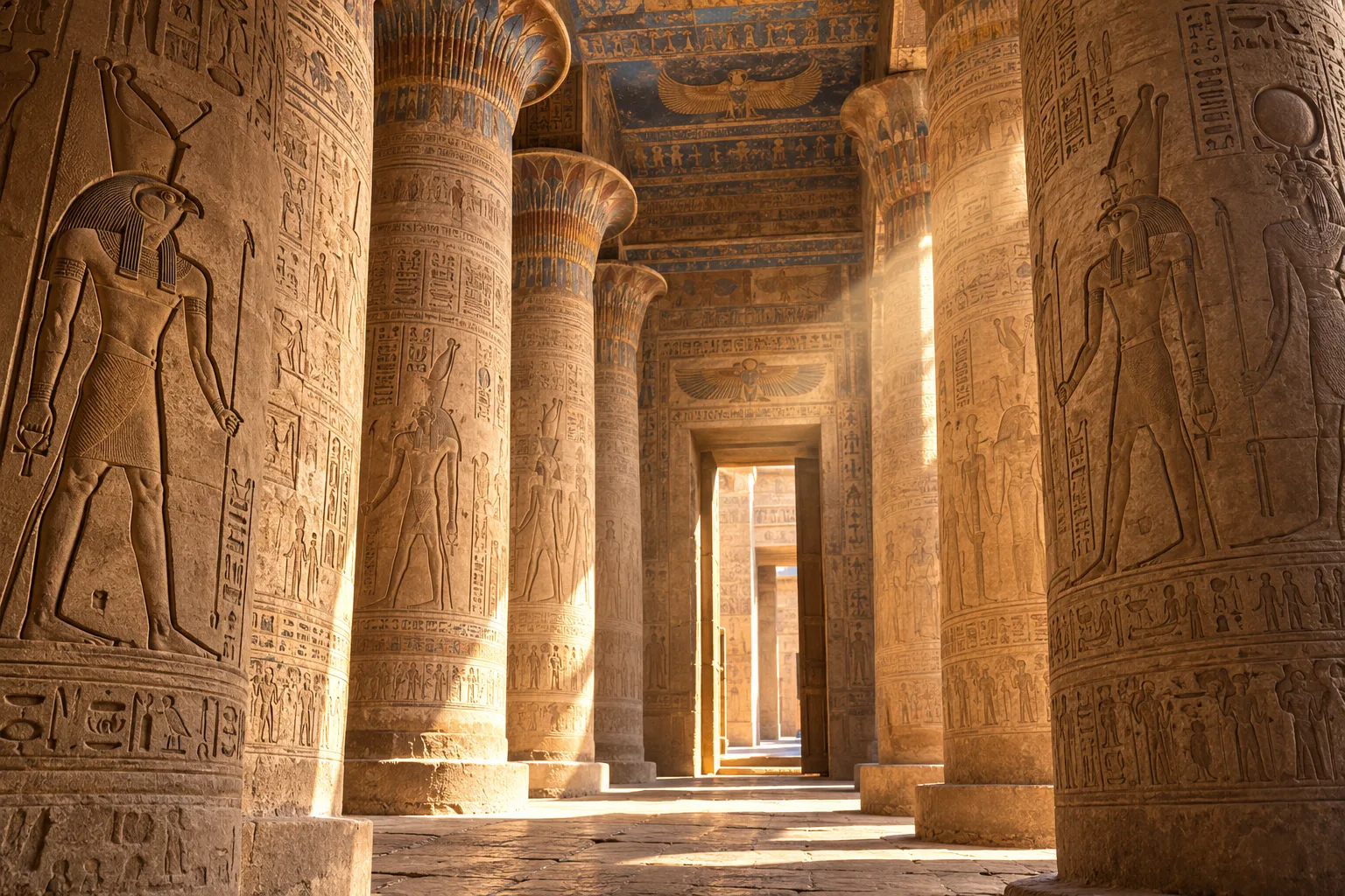 Ancient landmarks along the Nile